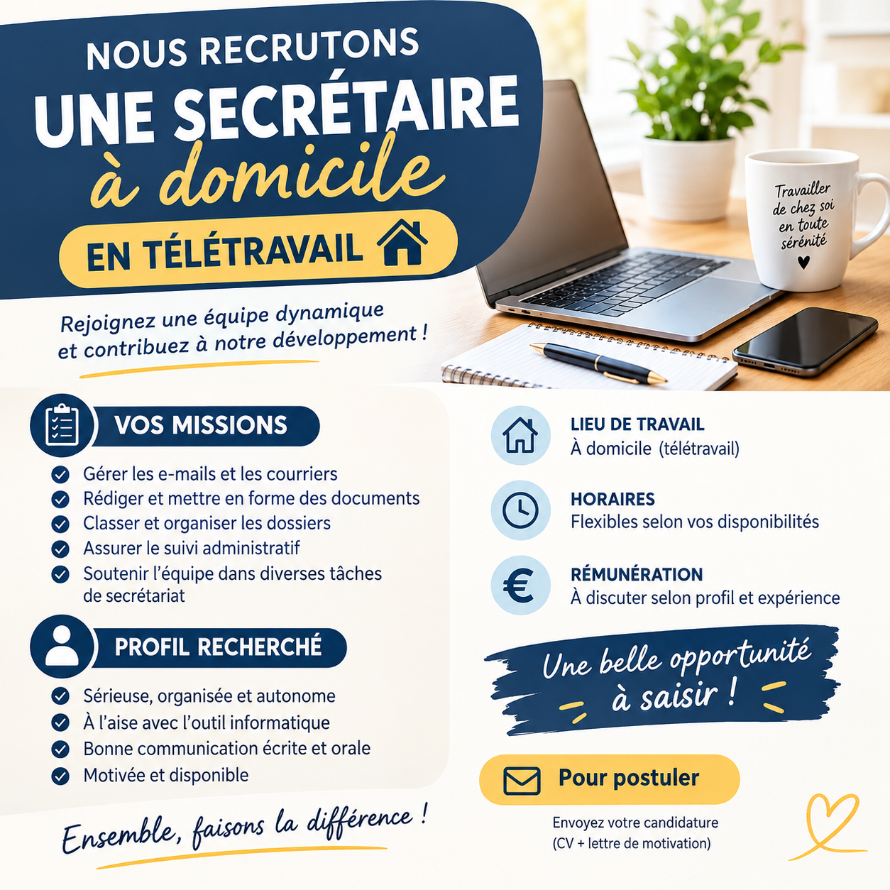 SECRÉTAIRE À DOMICILE